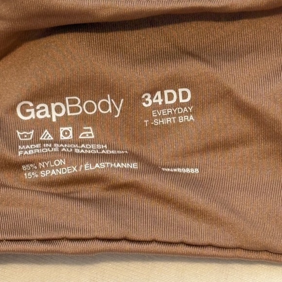 GapBody Everyday TShirt Bra Smooth Micro Fabric Memory Foam Cups Nude 34DD NWT - Picture 7 of 8